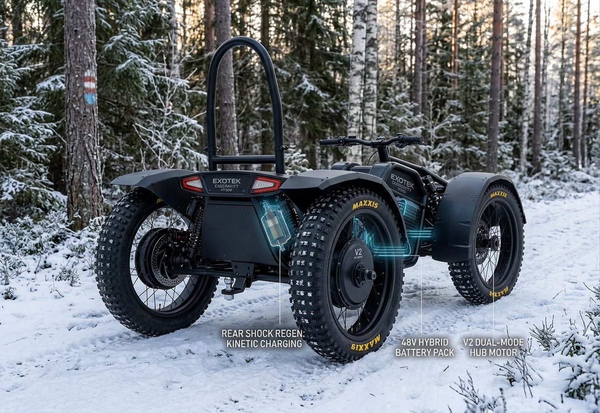 Exogravity adaptive downhill bike